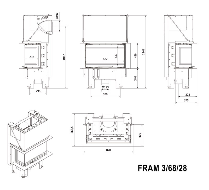 Kamineinsatz FRAM 3/68/28